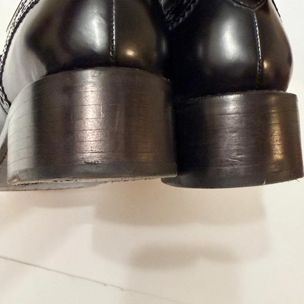 The Office Angela Scott Ms Arzner Slip On Black Oxford Leather Loafer 38.5 US8.5